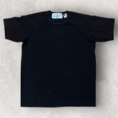 Black super slub heavyweight loop wheel (Tsuri Knit) tee