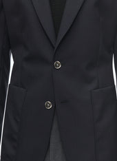 Organic wool canvas blazer jacket