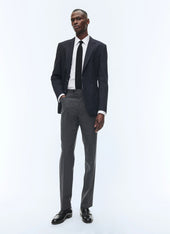 Organic wool canvas blazer jacket