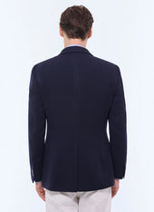 Wool and cashmere herringboned blazer