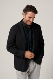 Apollo Unstructured Hopsack Blazer - Wool - Charcoal
