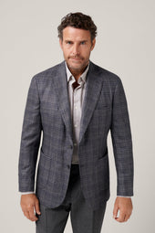 Italian Blazer - Wool/Silk - Melange Charcoal