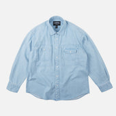 BLEACHED UTILITY SHIRT - LIGHT BLUE