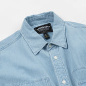 Bleached Denim Utility Shirt Light