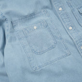 Bleached Denim Utility Shirt Light