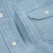 Bleached Denim Utility Shirt Light