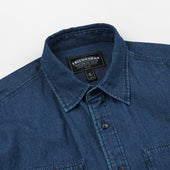Bleached Denim Utility Shirt