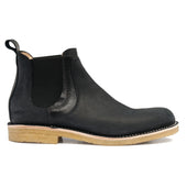 Bletchley Chelsea Boot in Black Waxy/Black Kudu