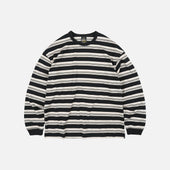BLOCK STRIPE L/S T-SHIRT - BLACK