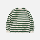 Block Stripe L S T Shirt Dark Green