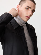 Veste En Cuir Marron