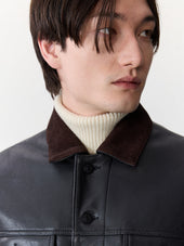 Blouson En Cuir Noir
