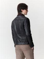 Blouson En Cuir Noir