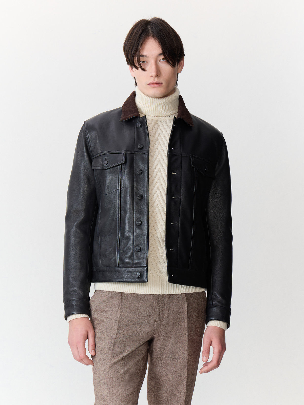 Blouson En Cuir Noir