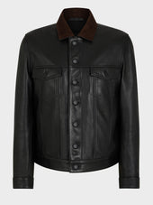 Blouson En Cuir Noir