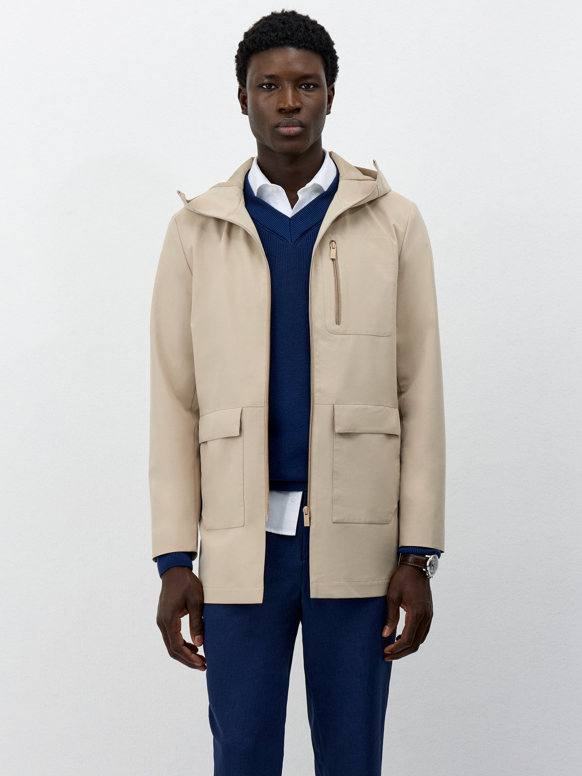 Parka L G Re Beige Capuche