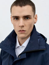 Parka L G Re Bleu Marine Capuche