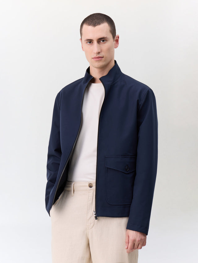 Blouson réversible bleu marine et noir