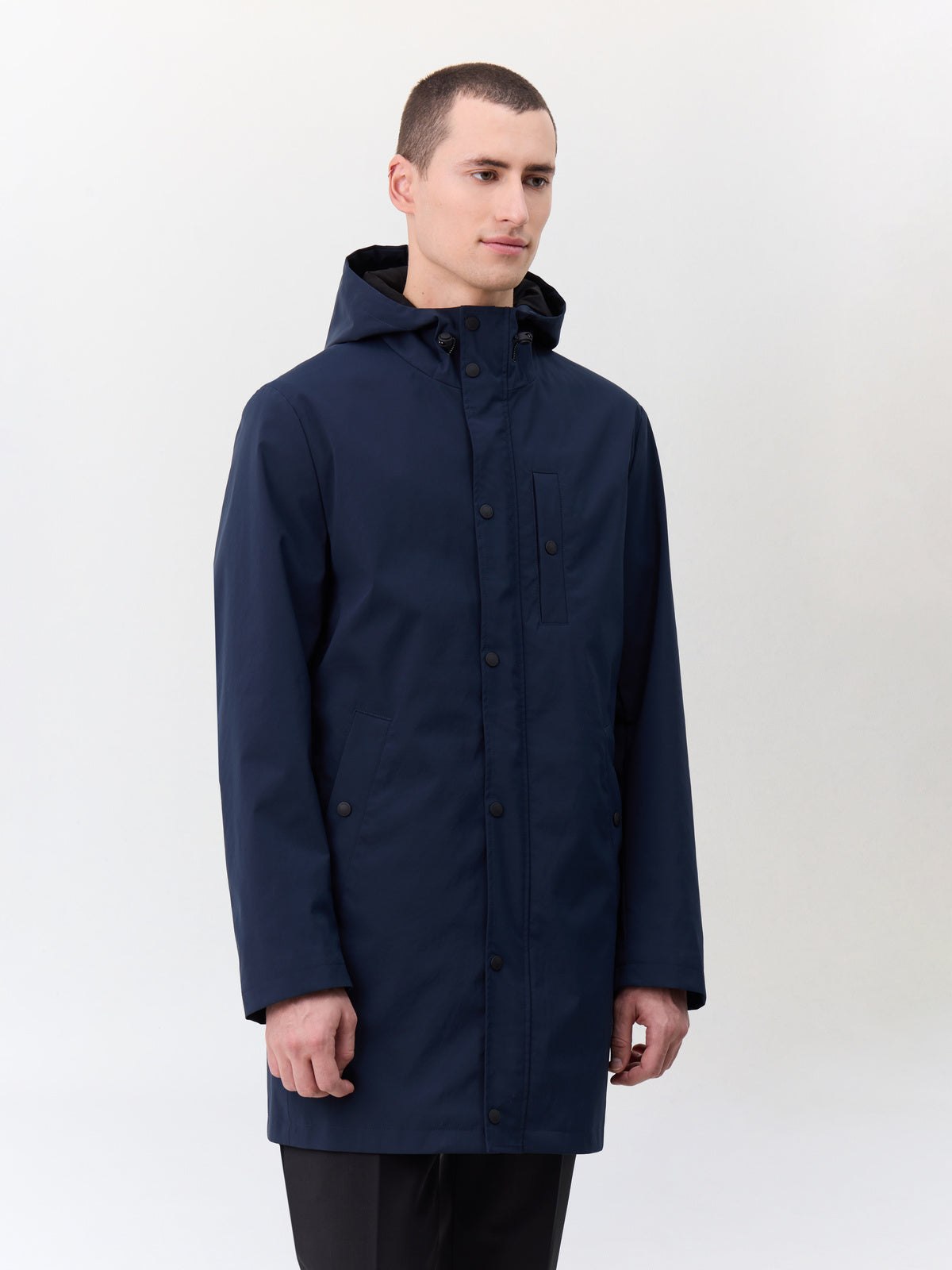 Parka Bleu Marine Capuche