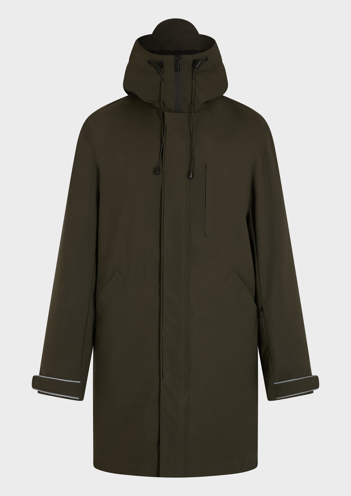 Parka Spontan Unie Kaki Capuche