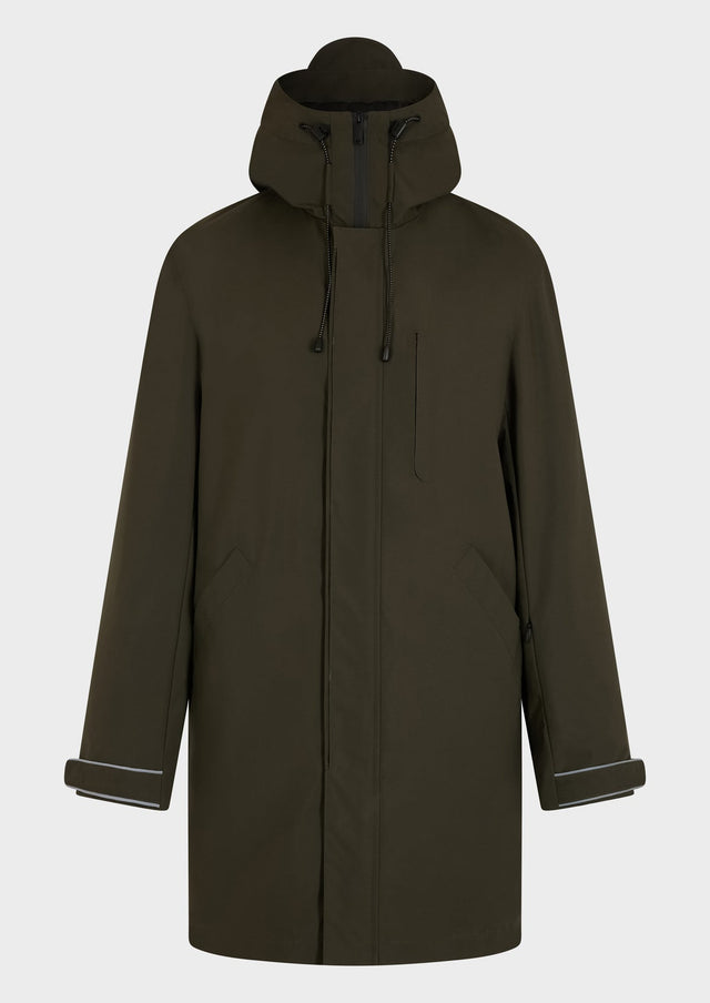 Parka Spontané unie kaki à capuche
