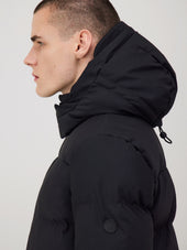 Parka Matelass E Noire Capuche Amovible