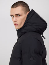 Parka Matelass E Noire Capuche Amovible