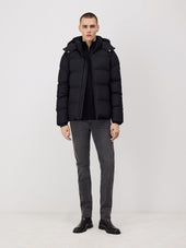 Parka Matelass E Noire Capuche Amovible