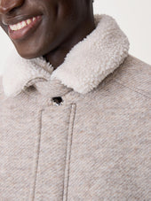 Blouson Beige Col Sherpa