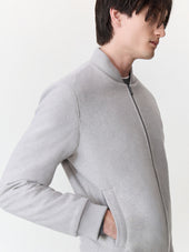 Blouson Teddy En Laine M Lang E Grise
