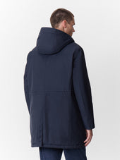 Parka En Coton M Lang Bleu Indigo Capuche