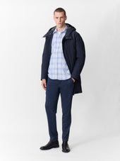 Parka En Coton M Lang Bleu Indigo Capuche