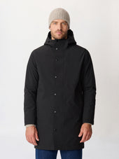 Parka noire à capuche