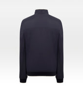 Blouson Bleu Marine Et Cr Me En Nylon Coton