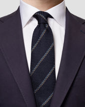 Light Brown Striped Grenadine Tie
