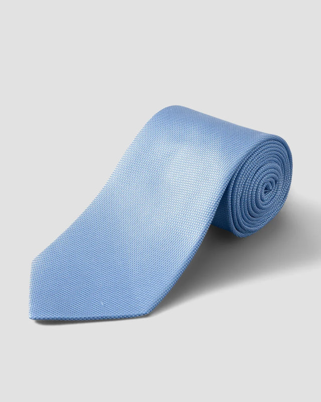 Blaue Krawatte mit Flechtstruktur - Eton