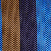 Brown Navy Block Stripe Silk Tie