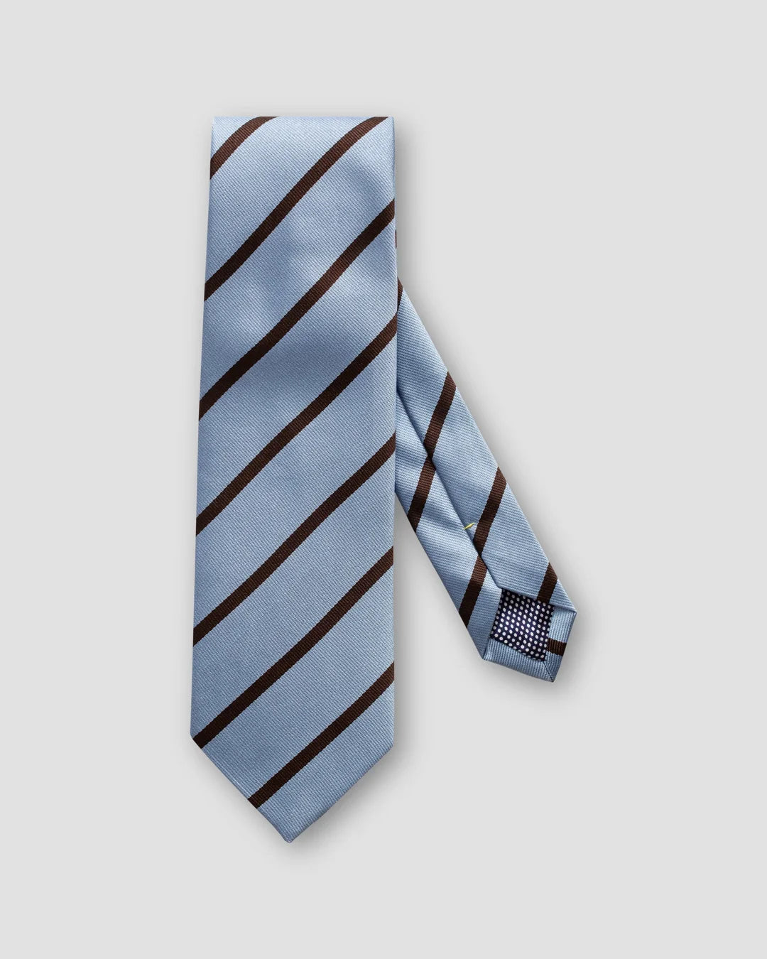Brown Striped Silk Tie Eton