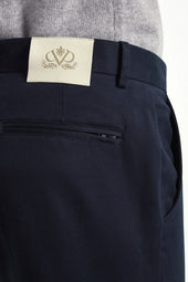 Cotton And Cashmere Garda Trousers Made In Italy