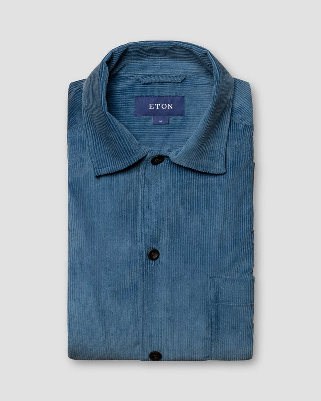 Blue Corduroy Overshirt - Eton