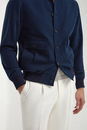 Cotton And Silk Bomber Made In Italy