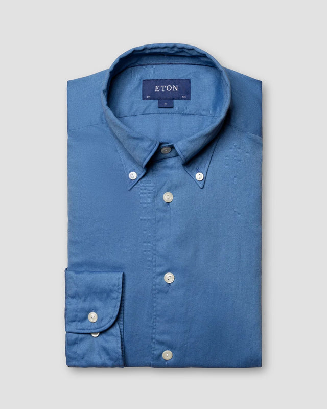 Blaues Flanellhemd - Eton