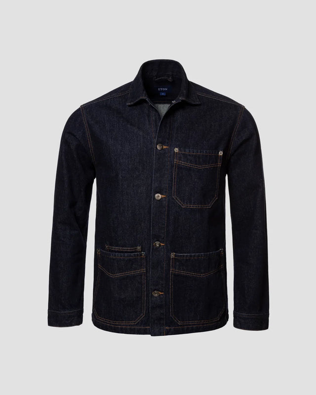 Blue Denim Shirt Jacket - Eton
