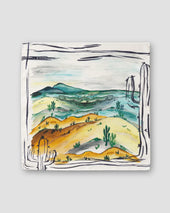 Desert Print Silk Pocket Square
