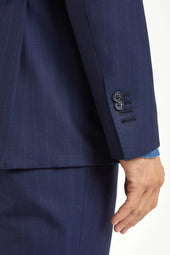 Striped Double Breasted Suit Made In Italy