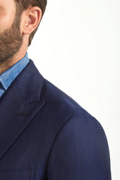 Striped Double Breasted Suit Made In Italy