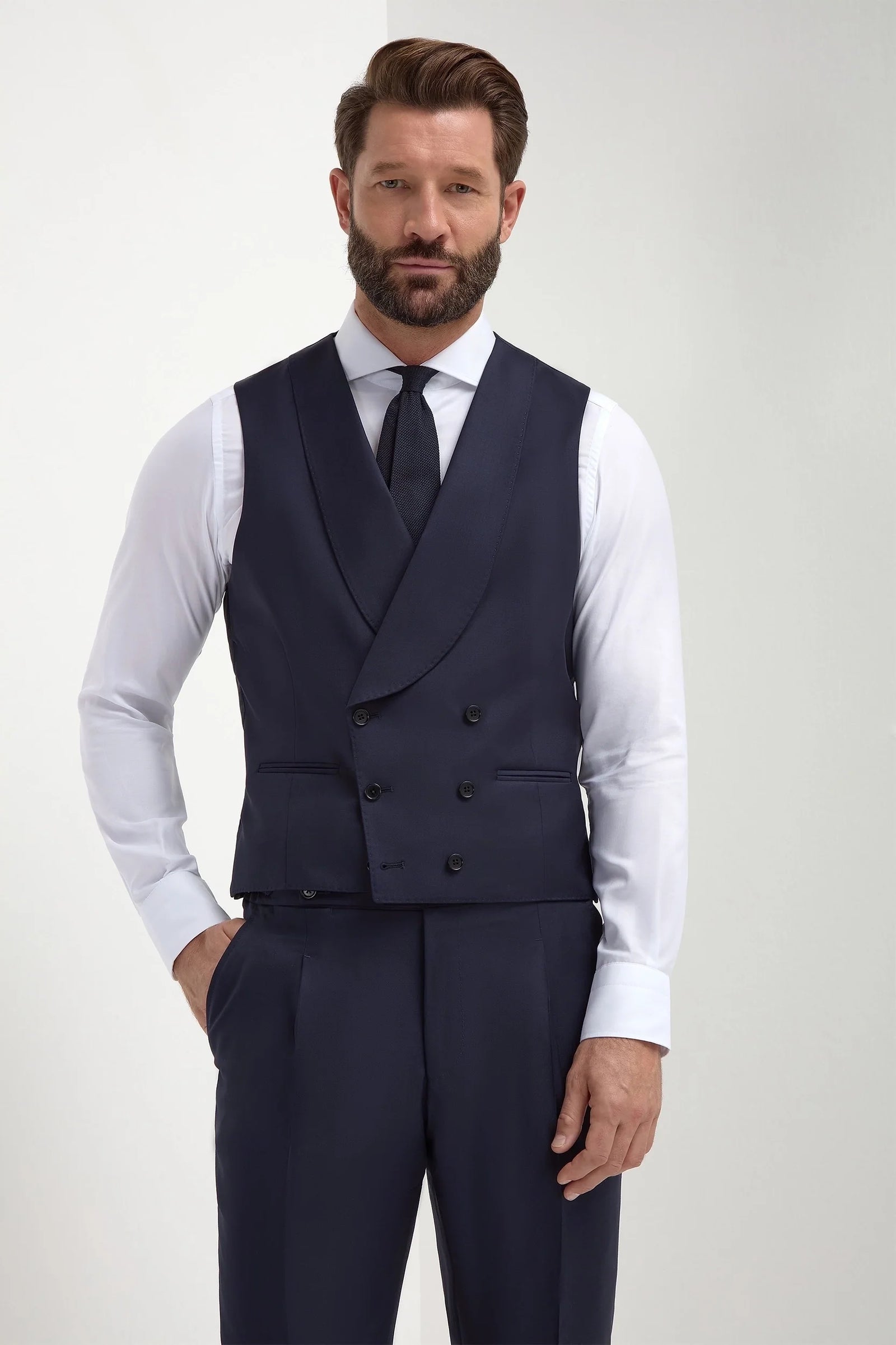 Double Breasted Waistcoat Made In Italy