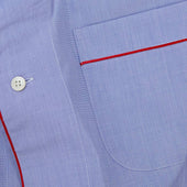 End On End Cotton Pyjamas With Red Piping