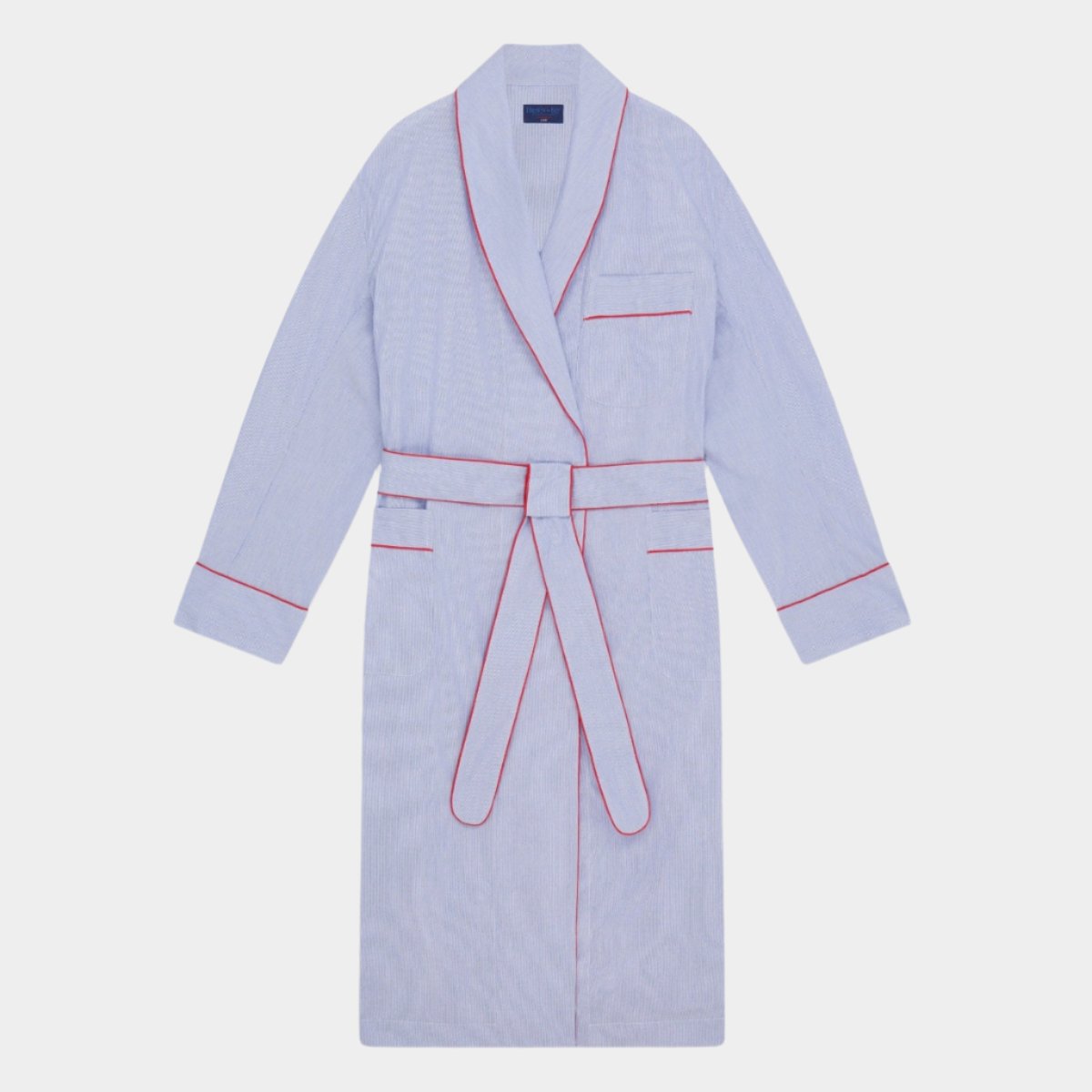 Fine Bengal Cotton Gown With Red Piping