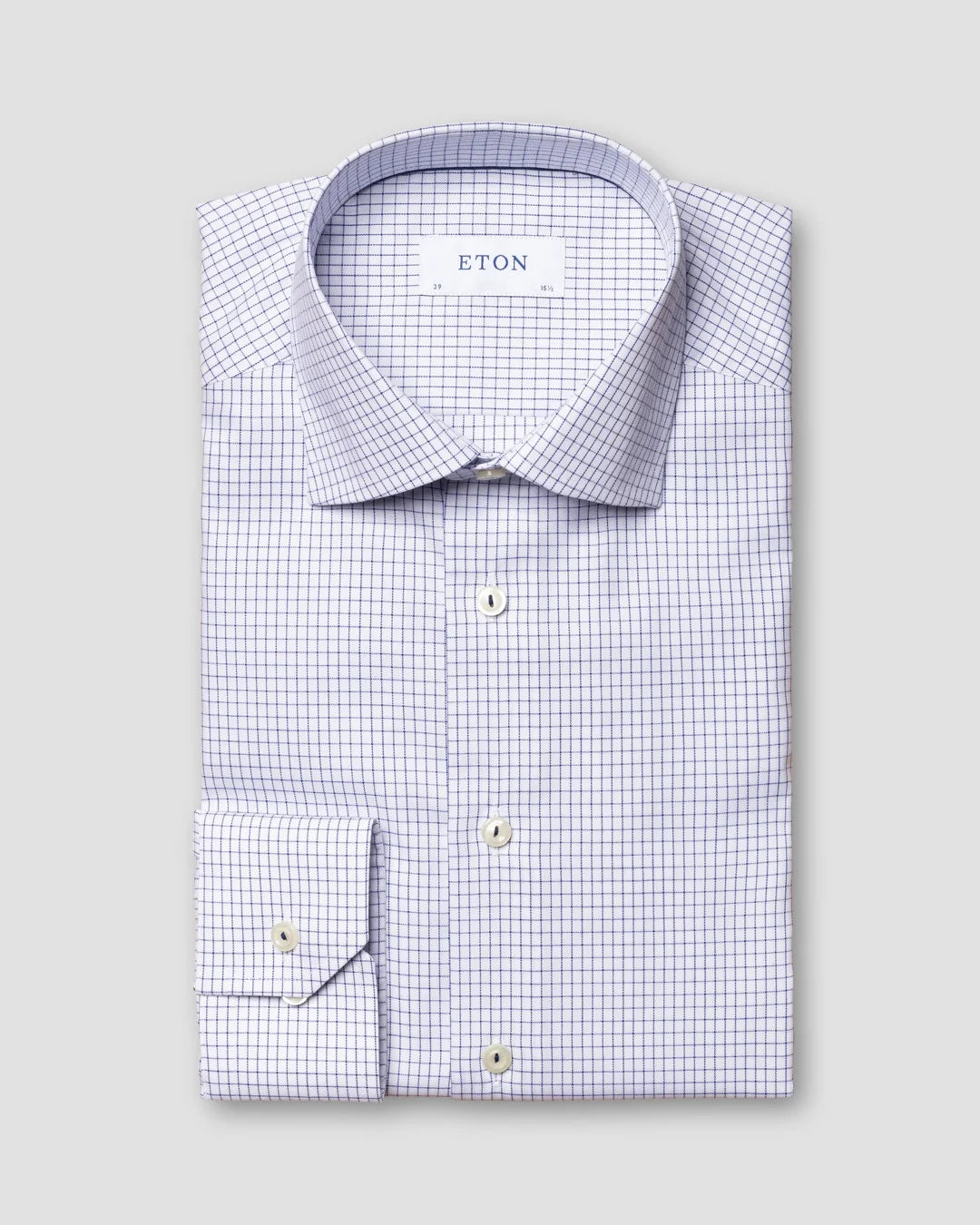 Fine Checked Twill Shirt Eton